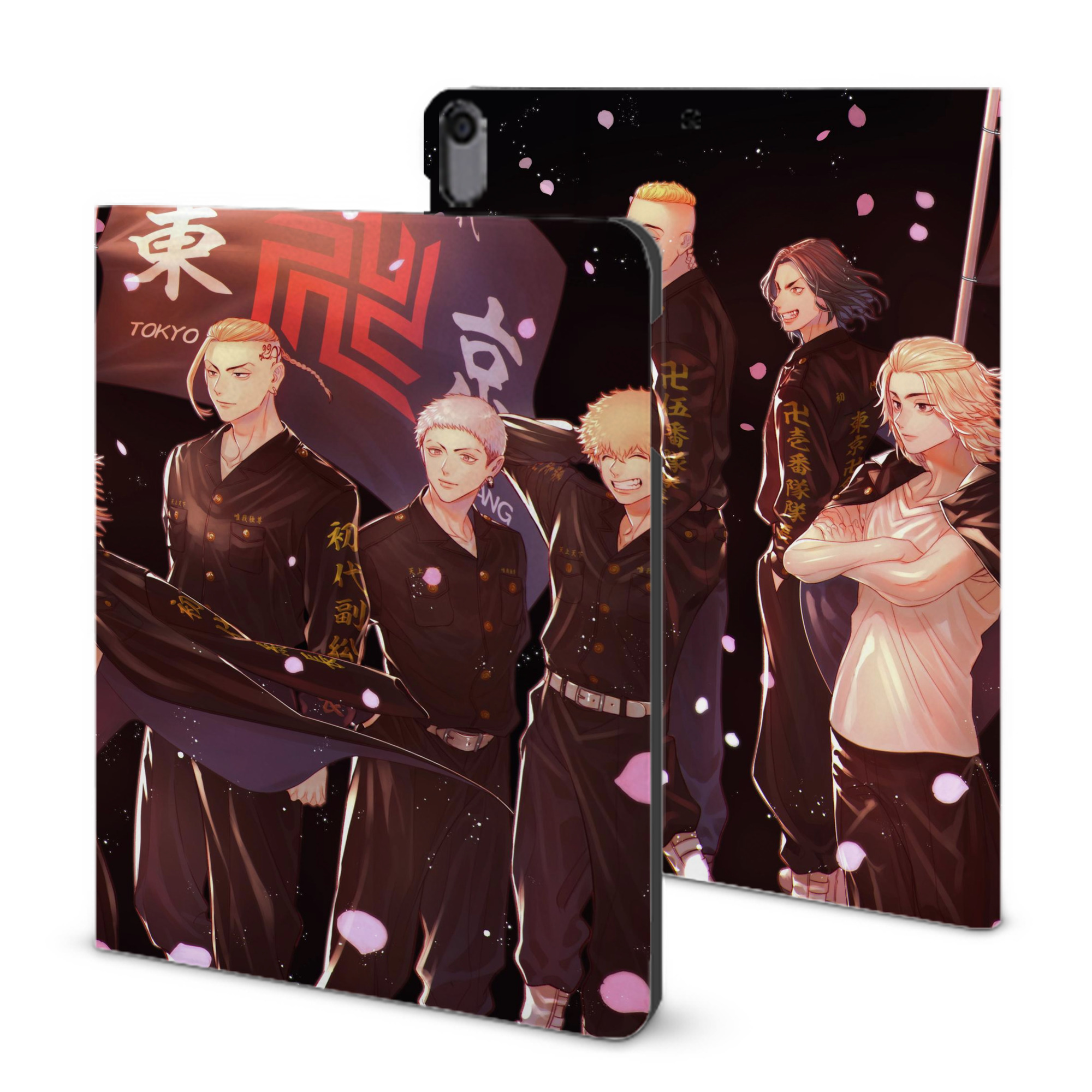 （画像用） 東京リベンジャーズ Tokyo Revengers IPad ケース ブック型 PUレザー TPU 耐衝撃 軽量 薄型 ペン収納なし 全面保護 IPad 各モデル対応